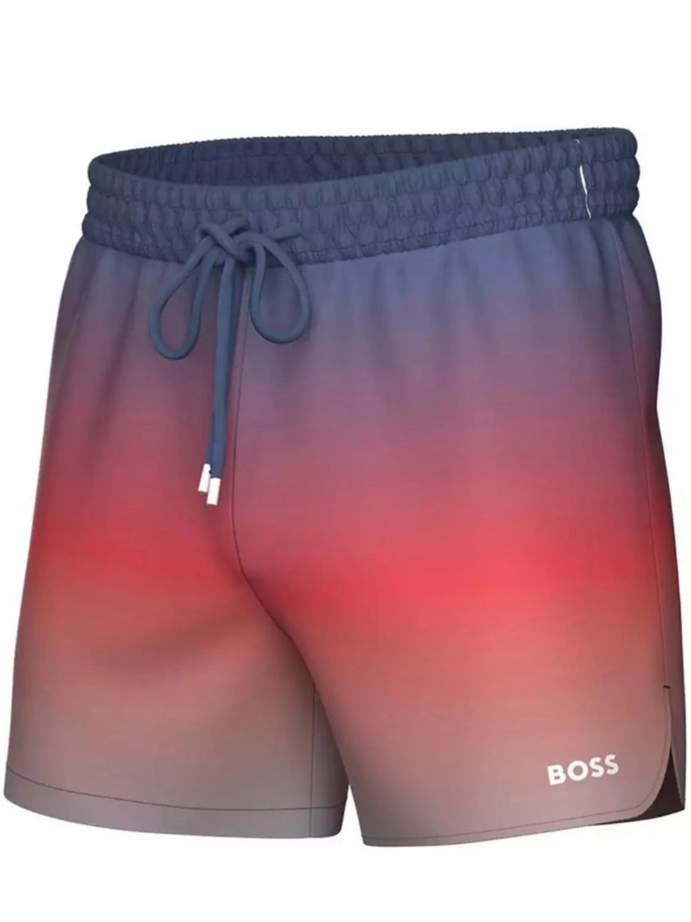 NWT BOSS Blue to Red Gradient Swim Shorts